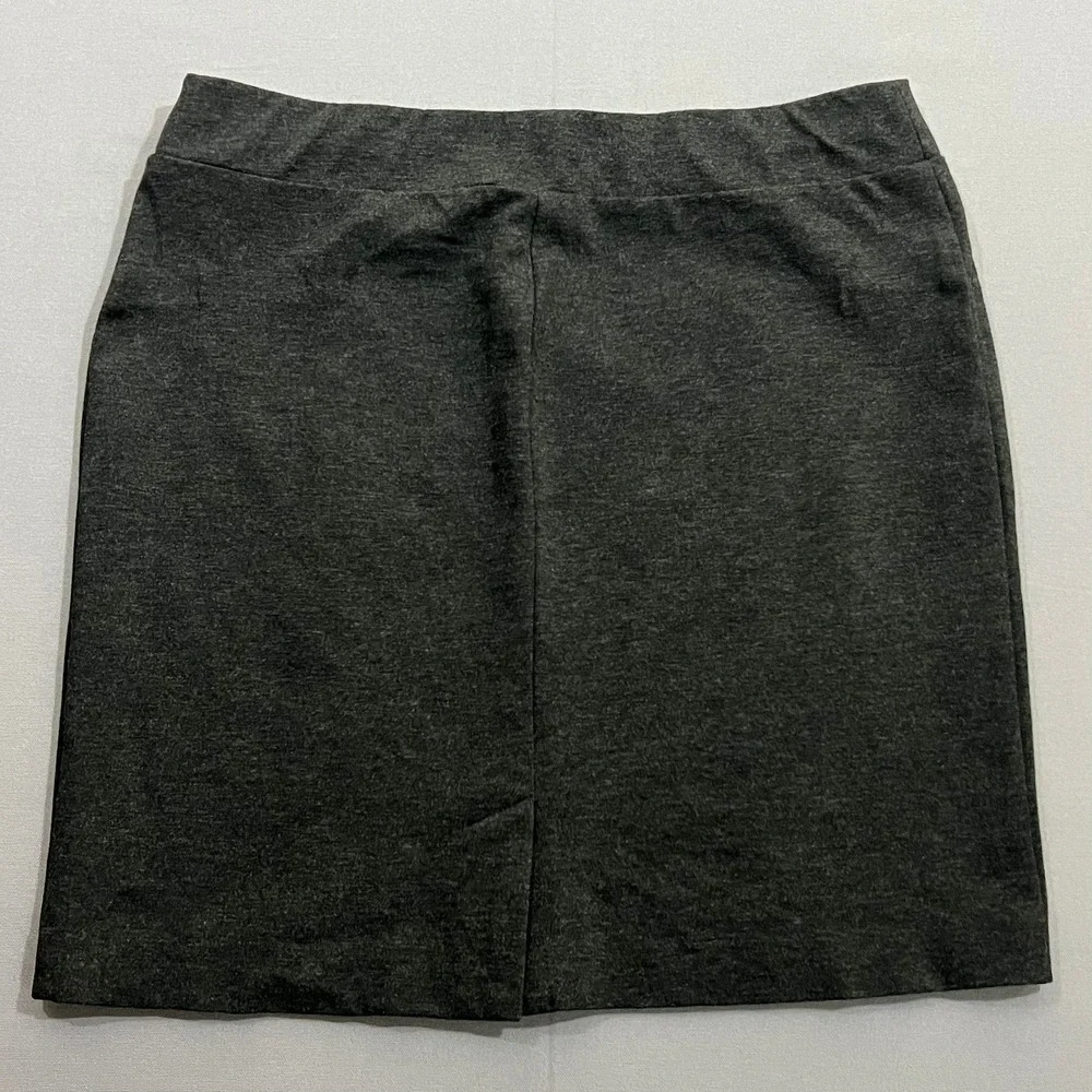 J. Jill Pencil‎ Skirt Ponte Knit Stretch Charcoal Gray Career Women's M Petite